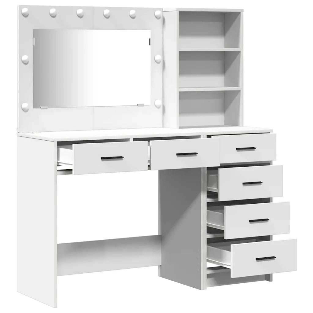 Toeletta | Tavolo da Trucco Bianco 78.5 x 41 x 135 cm Legno multistrato