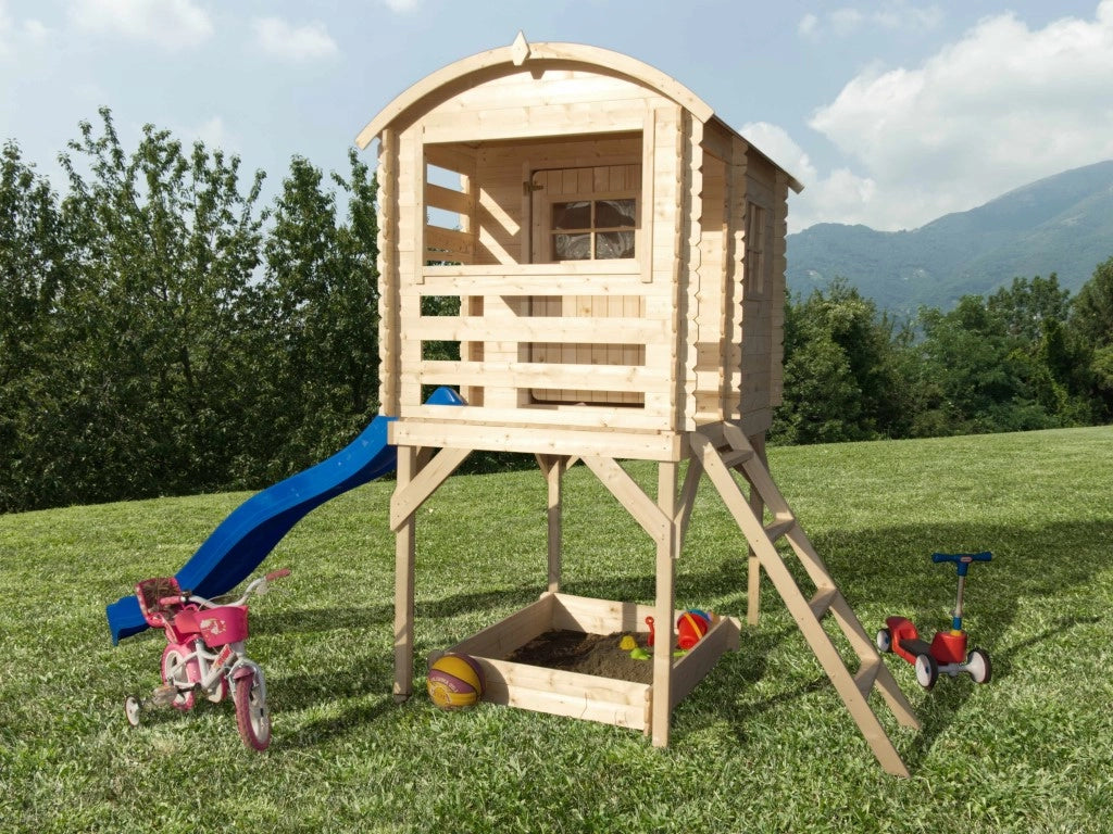 Casetta in legno non trattato Joy 163x146 cm