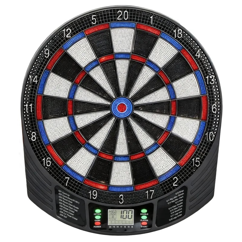 Dartboard elettronico per 1-8 giocatori, display LCD, 6 set di freccette, multicolore