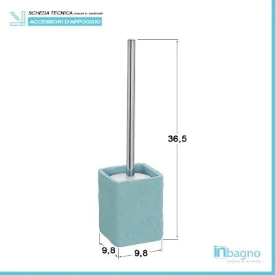 Set accessori bagno 4 pezzi turchese