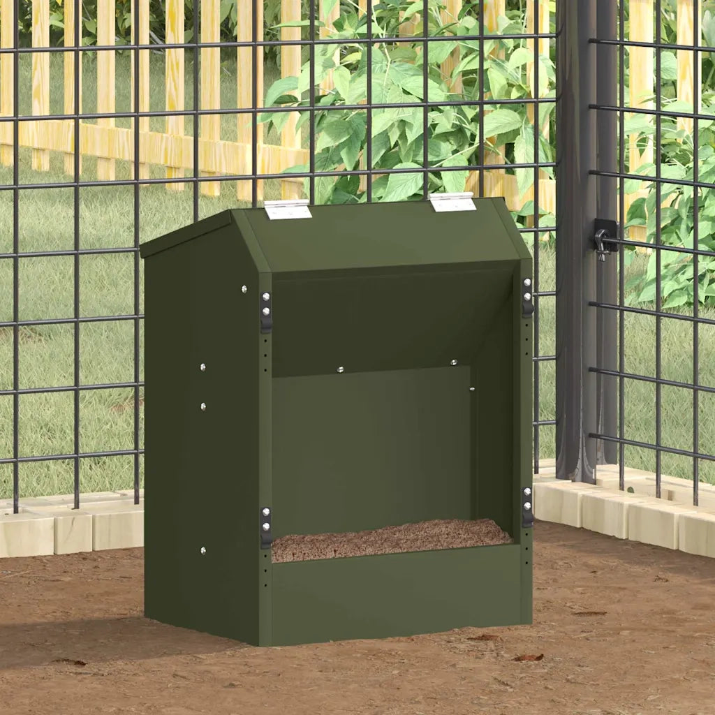 Mangiatore per conigli Verde oliva 64.5 x 25.5 x 45.5 cm CFW6547880