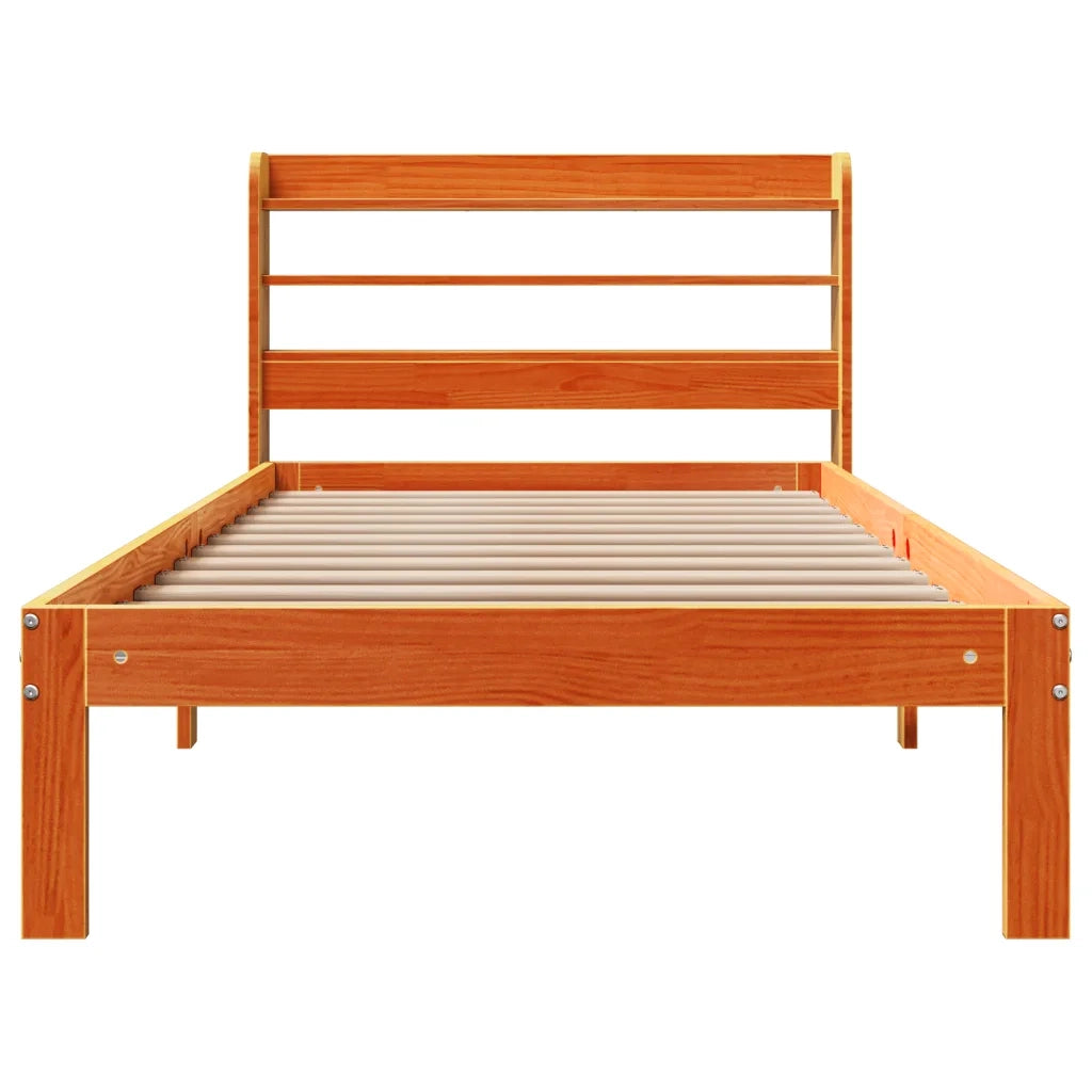 Letto senza Materasso Marrone Cera 75x190 cm in Legno di Pino 3306798