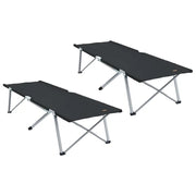 Letto da campeggio pieghevole 2 pz Nero 194 x 62,5 x 42,5 cm CFW1840823