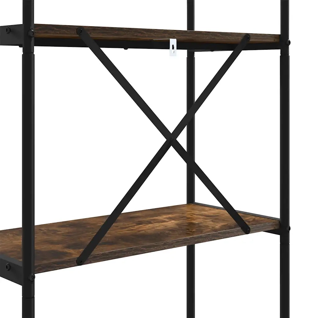 Libreria-Scaffale per Libri-Mobile di Stoccaggio Rovere fum¨¦ 80 x 30 x 183 cm Legno multistrato 924548