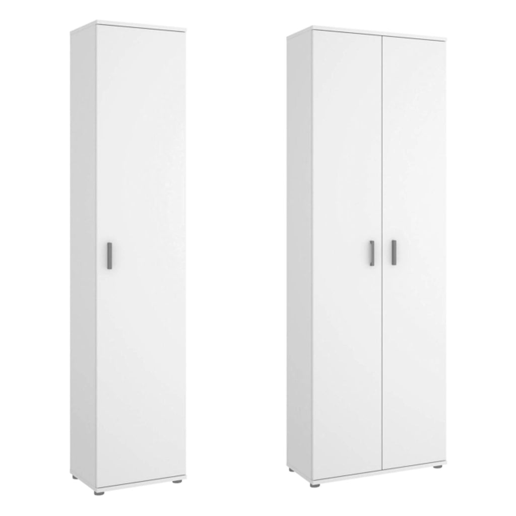 Casciano, Armadio Multiuso Grande Modulabile, 100x190h cm Bianco