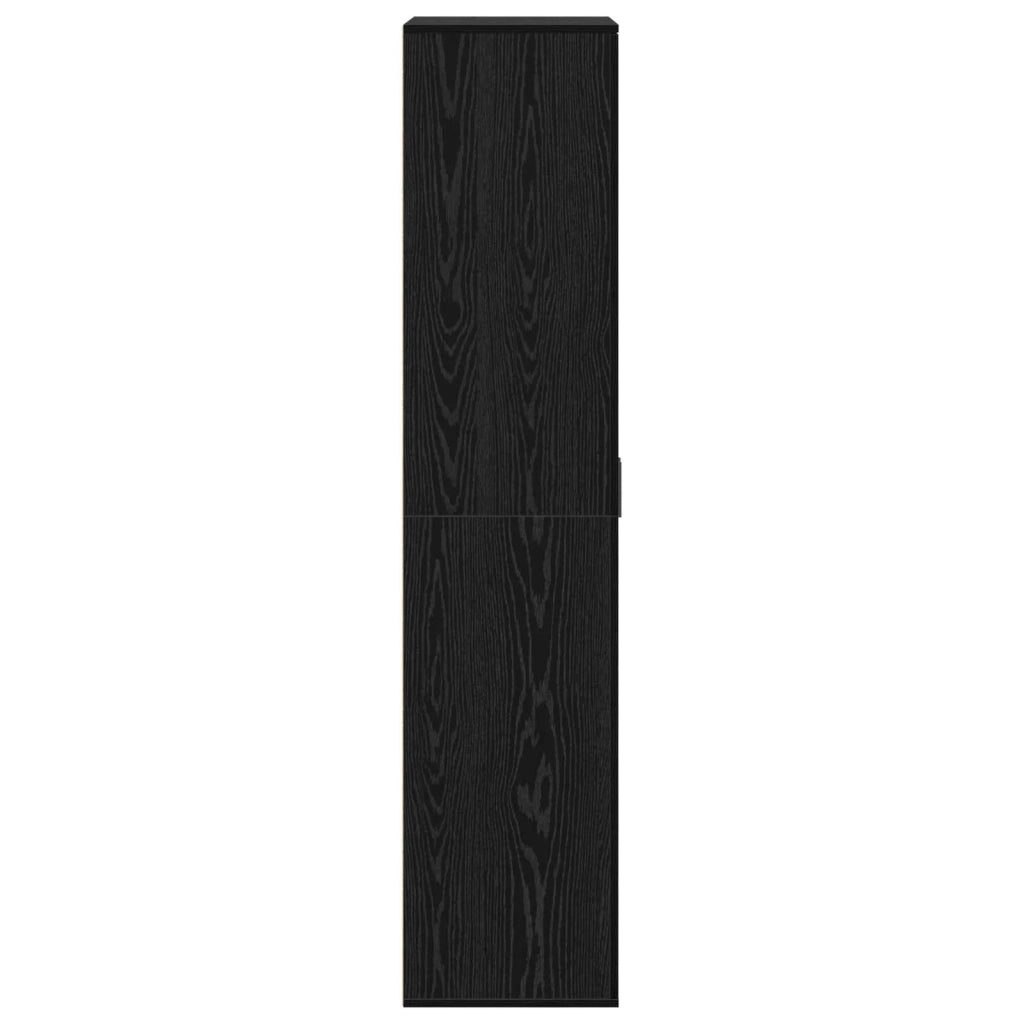 Credenza | Madia | Buffet da pranzo | Armadio da pranzo Rovere nero 80 x 39 x 178 cm Legno multistrato