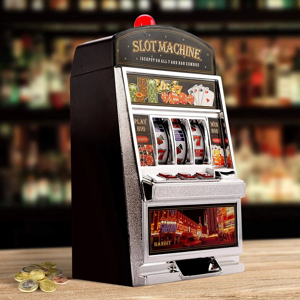 Trade Shop - Salvadanaio A Forma Di Slot Machine Per Ritirare I Soldi Devi Vincere Il Jackpot -