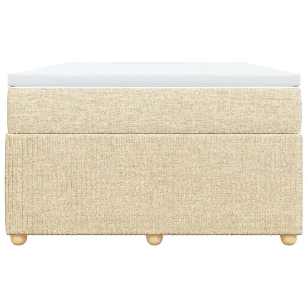 Giroletto a Molle con Materasso Crema 120x190 cm in Tessuto 3285558