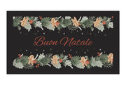 Zerbino Natalizio Gomma Sostenibile 40x70 Cm Asciugapassi Natale Ingresso Antiscivolo Dis.H