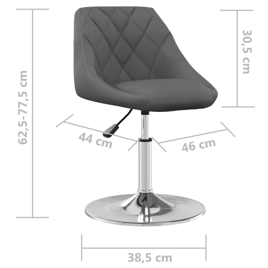 Sedie da Pranzo Girevoli 6 pz Grigio Scuro in Velluto 3088770