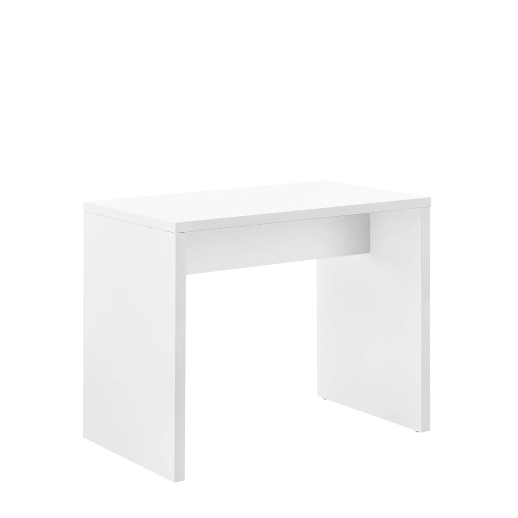 Set di Tavolo da Trucco e Sgabello con Specchio Mensole e Cassetto - Bianco [en.casa]