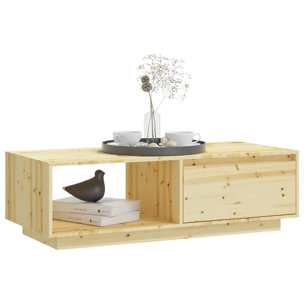 Tavolino da Salotto 110x50x33,5 cm in Legno Massello di Abete 809881