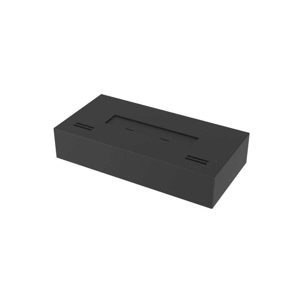Bruciatore a bioetanolo inserto da appoggio nero opaco in inox 40cm
