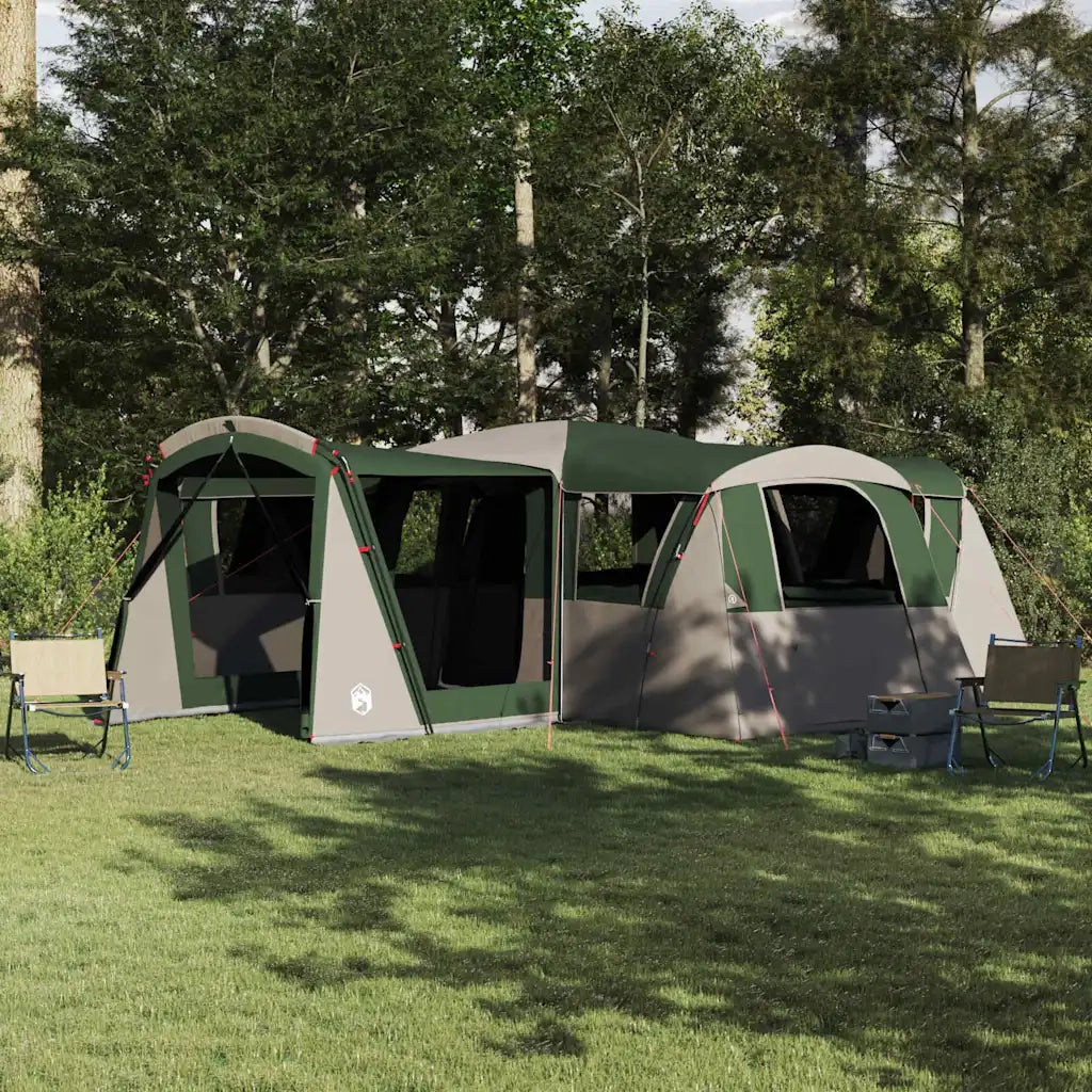 Tenda per Famiglia 20 Persone Verde e Bianco 745 x 700 x 217 cm