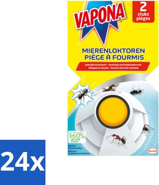 24 x Trappole per formiche - 2 Trappole per formiche - Scatola per formiche - Lotta contro le formiche - Infestazione di formiche - Difesa contro le formiche - Repellente per formiche - Eliminazione delle formiche
