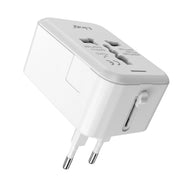 Adattatore CA Multipresa Internazionale 1500W Presa Femmina Tipi da A a J Bianco LinQ