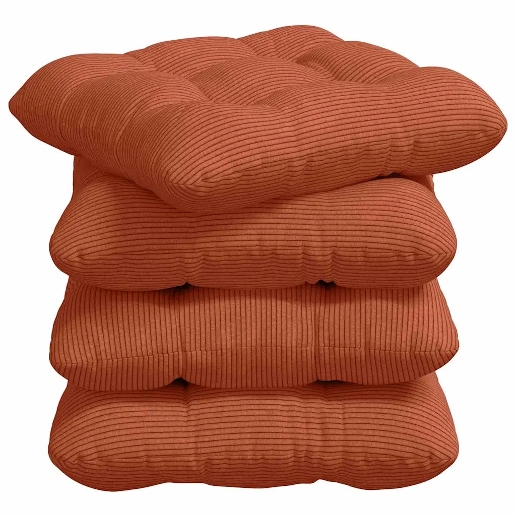 Cuscini per Seduta 4 pcs Rosso Arancio 40 x 40 cm