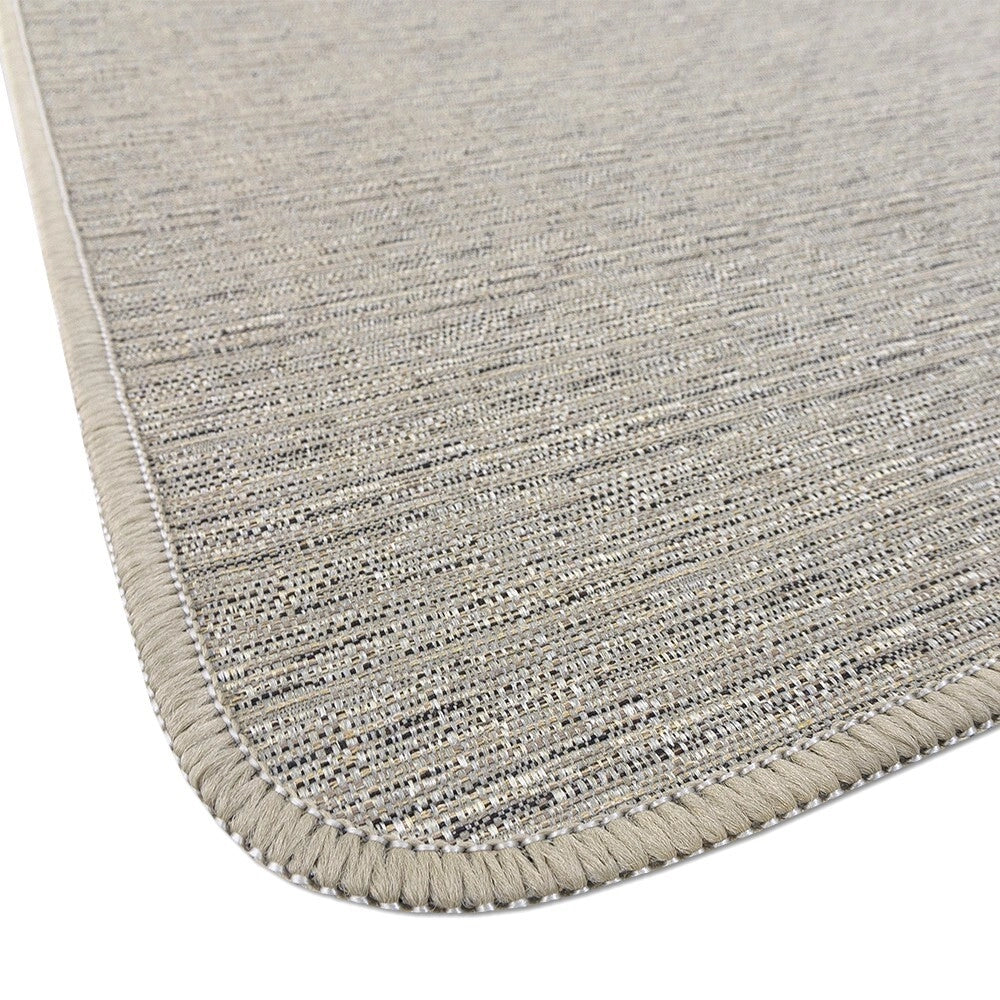 Tappeto Cucina Tinta Unita Striato 54x240 Cm Bordato Assorbente Passatoia Casa Antiscivolo Beige