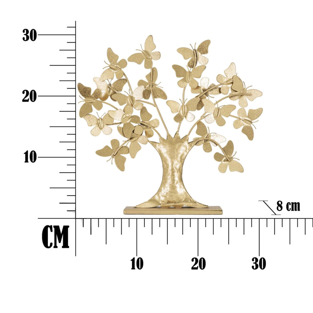 Decoro Albero della Vita Glam con farfalle in ferro dorato