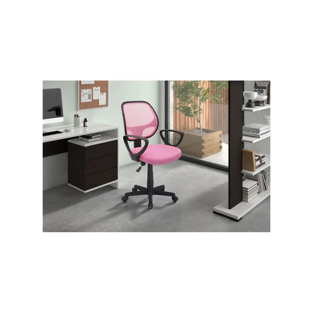 Sedia da ufficio IPOLIST – Tessuto a rete rosa – Comfort e modernità per il tuo spazio lavorativo