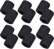 12 pezzi di fascia traspirante, bracciali sportivi, fascia traspirante in cotone Adatto per uomini e donne, Adatto per tennis, pallacanestro, corsa in libertà, palestra e allenamento (nero)
