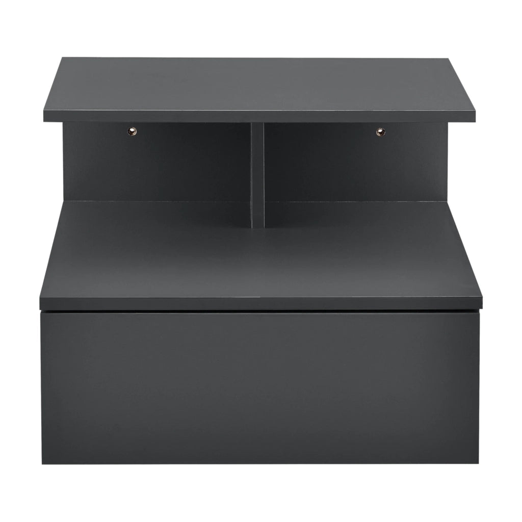 Comodino/Comodino/Mobiletto da parete con cassetto/Contenitore 40 cm Grigio scuro 03_0000828