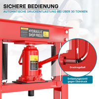 Pressa idraulica da officina 30t Pressa a telaio per cuscinetti