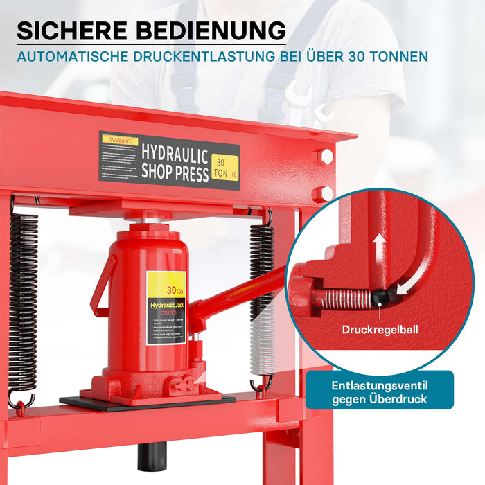 Pressa idraulica da officina 30t Pressa a telaio per cuscinetti