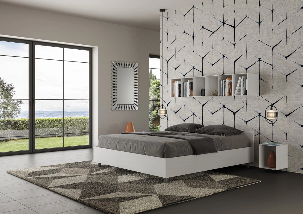Letto matrimoniale senza rete 160x190 cemento Nuamo