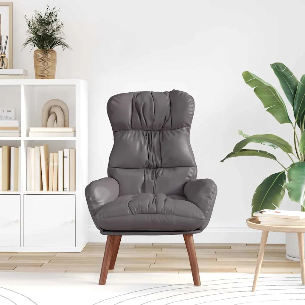 poltrona Grigio 69 x 74 x 93 cm Pelle Artificiale 42001874