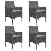 Set Mobili da Pranzo per Giardino 5 pz Grigio 3068736