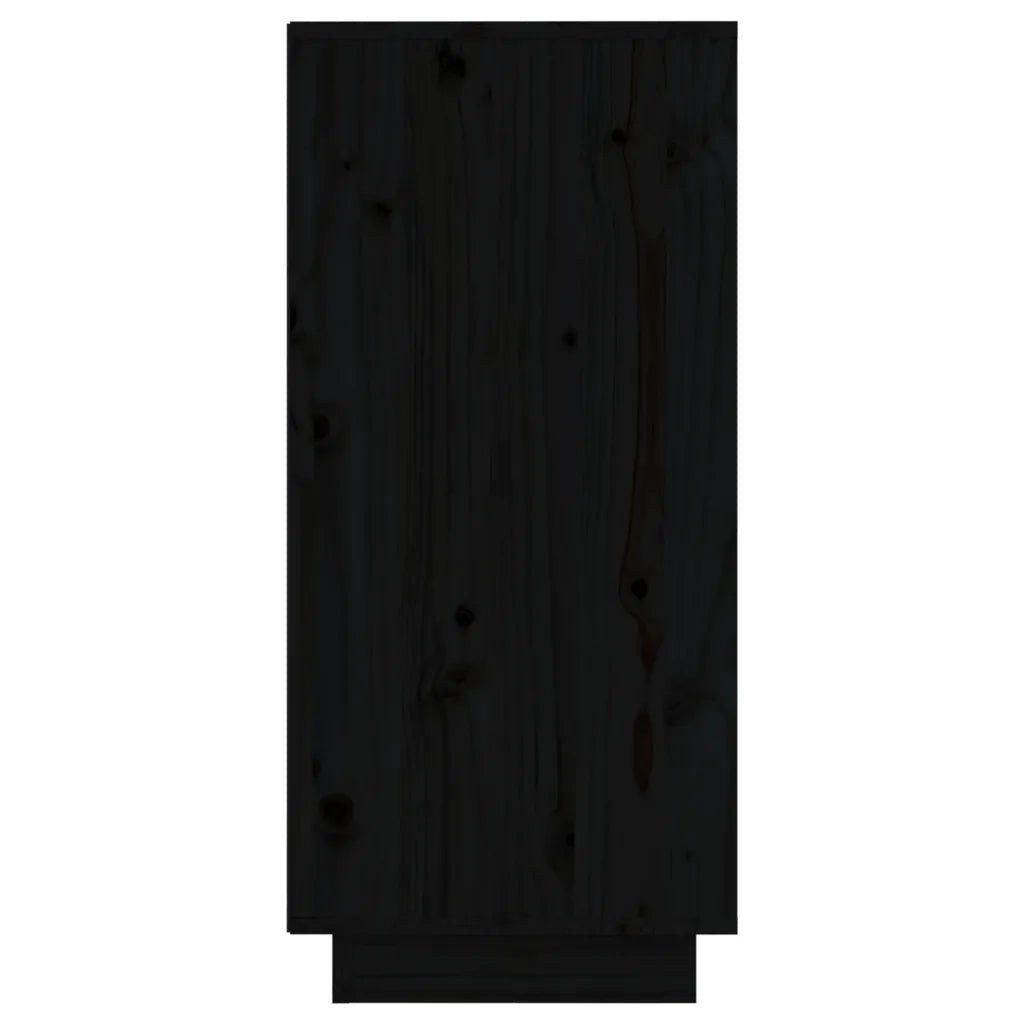 Credenze 2 pz Nero 31,5x34x75 cm in Legno Massello di Pino cod mxl 8933