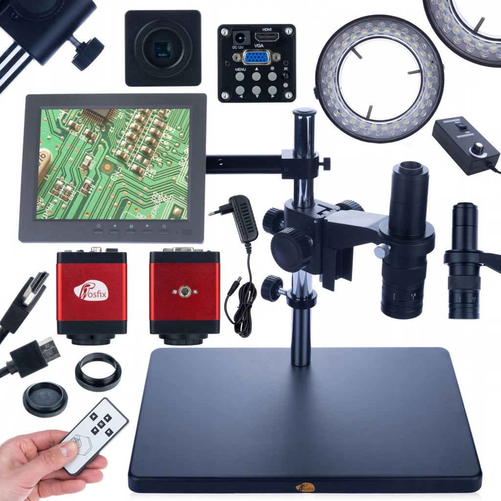 Mikroscopio Digitale Earth Pro MCEP-0.5X Set – Zoom 7-45x, Oculare 360°, LED 56x, Camera HDMI-USB