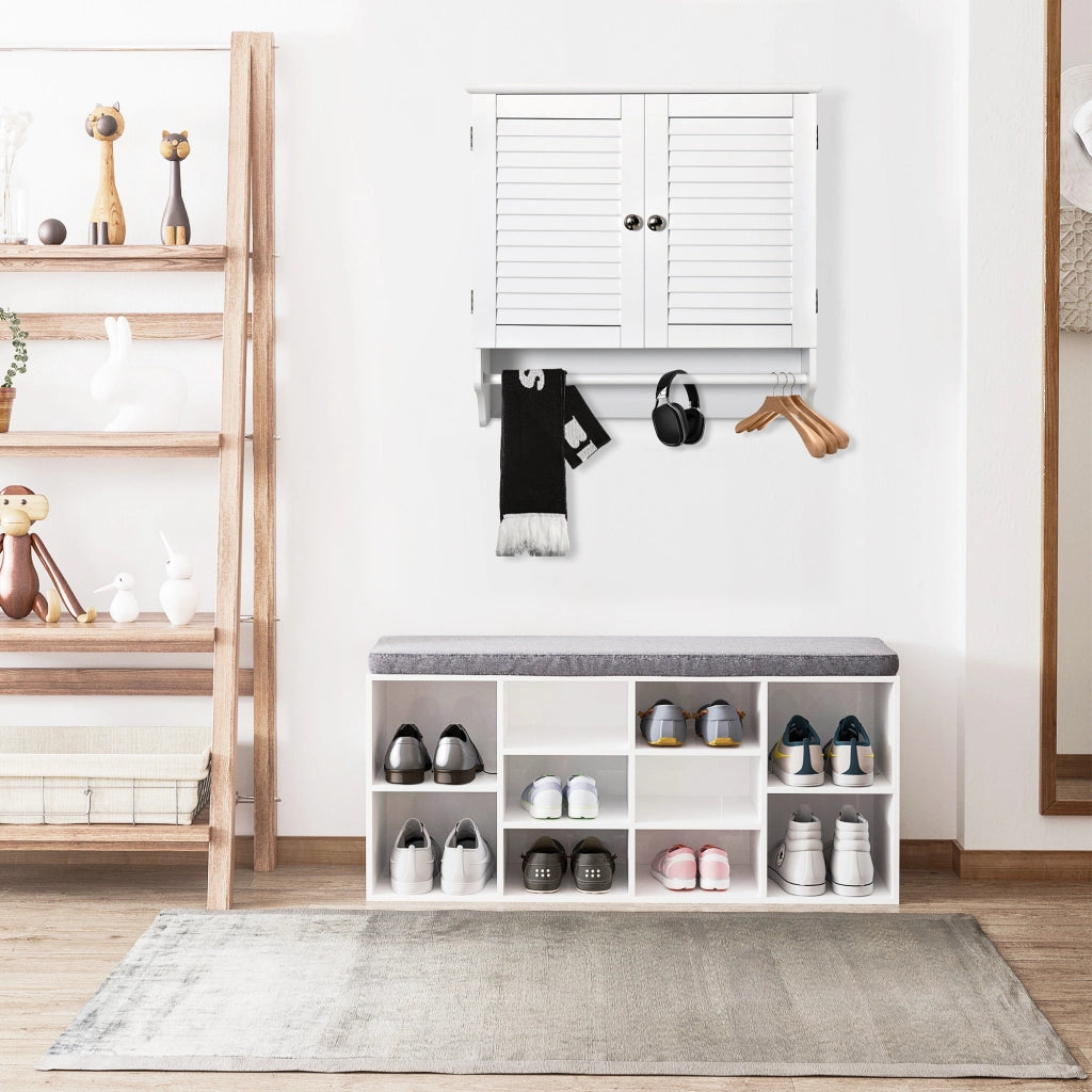 Armadietto Bagno Sospeso con Ante ¨C Minimal ¨C 60x23x60 cm Bianco