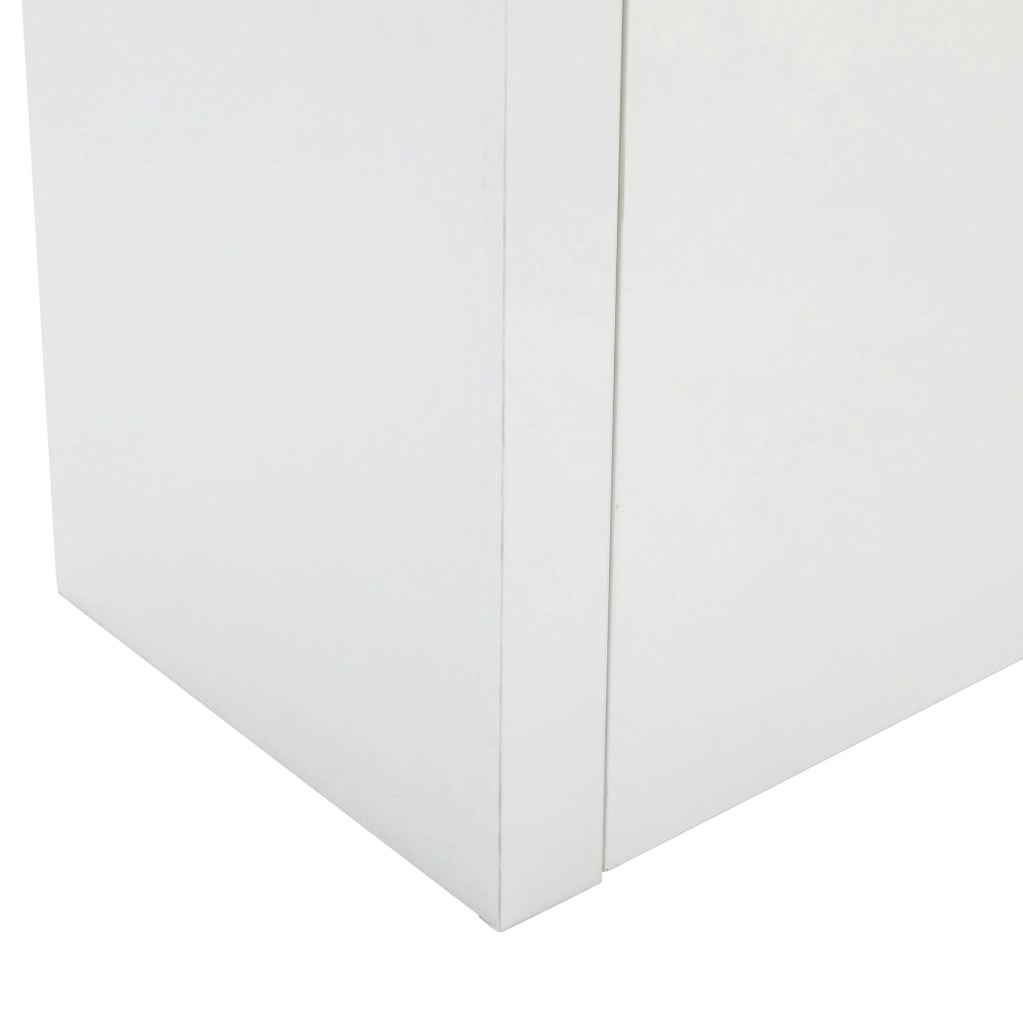 Vetrina alta bianca lucida con LED e vetro temperato 100 x 35 x 170 cm