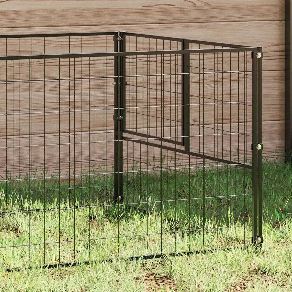 Gabbia per Cani Nera 5 m² in Acciaio 3082095