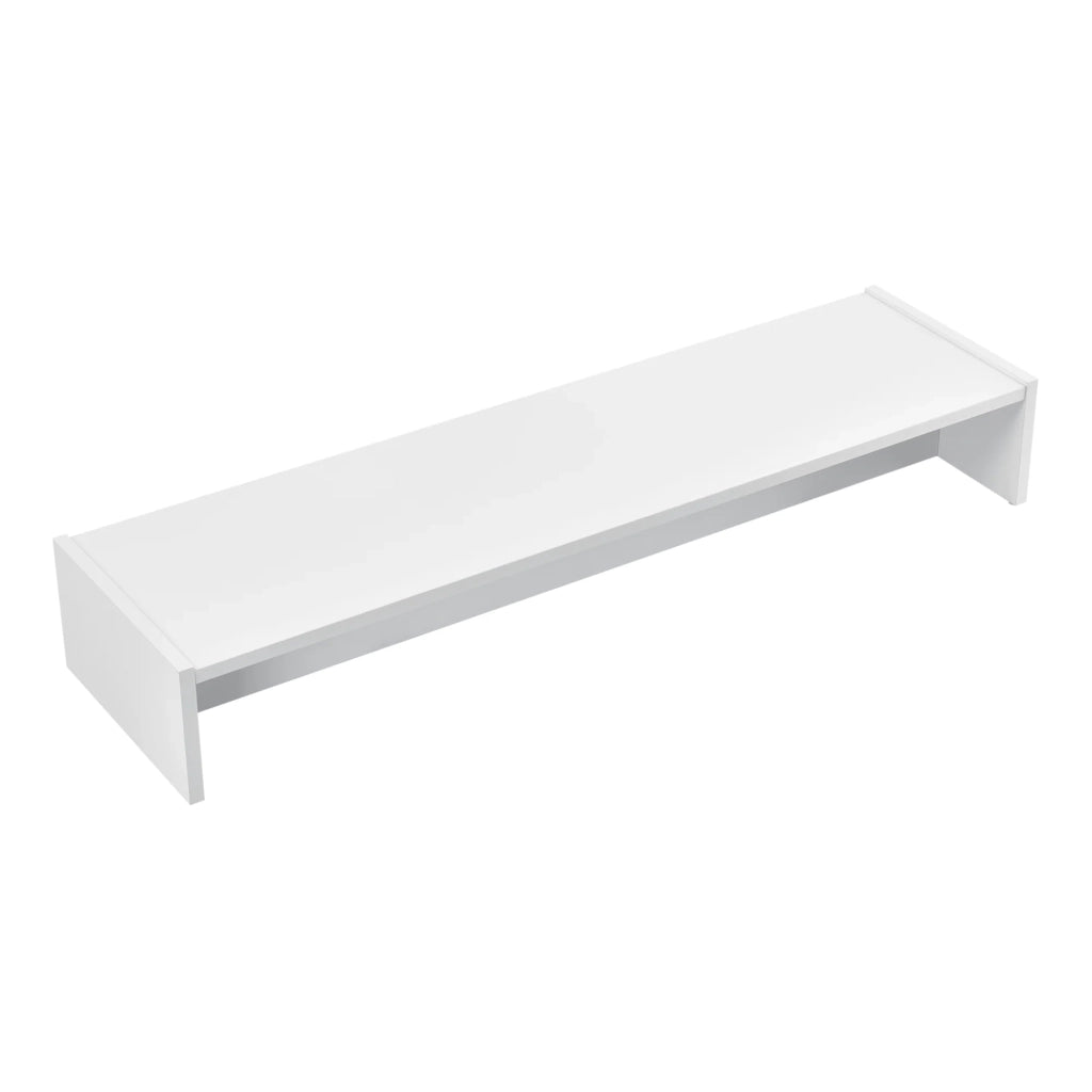 Supporto per monitor rialzo per schermo supporto per monitor supporto da tavolo per monitor in truciolato 100 cm bianco 03_0003912