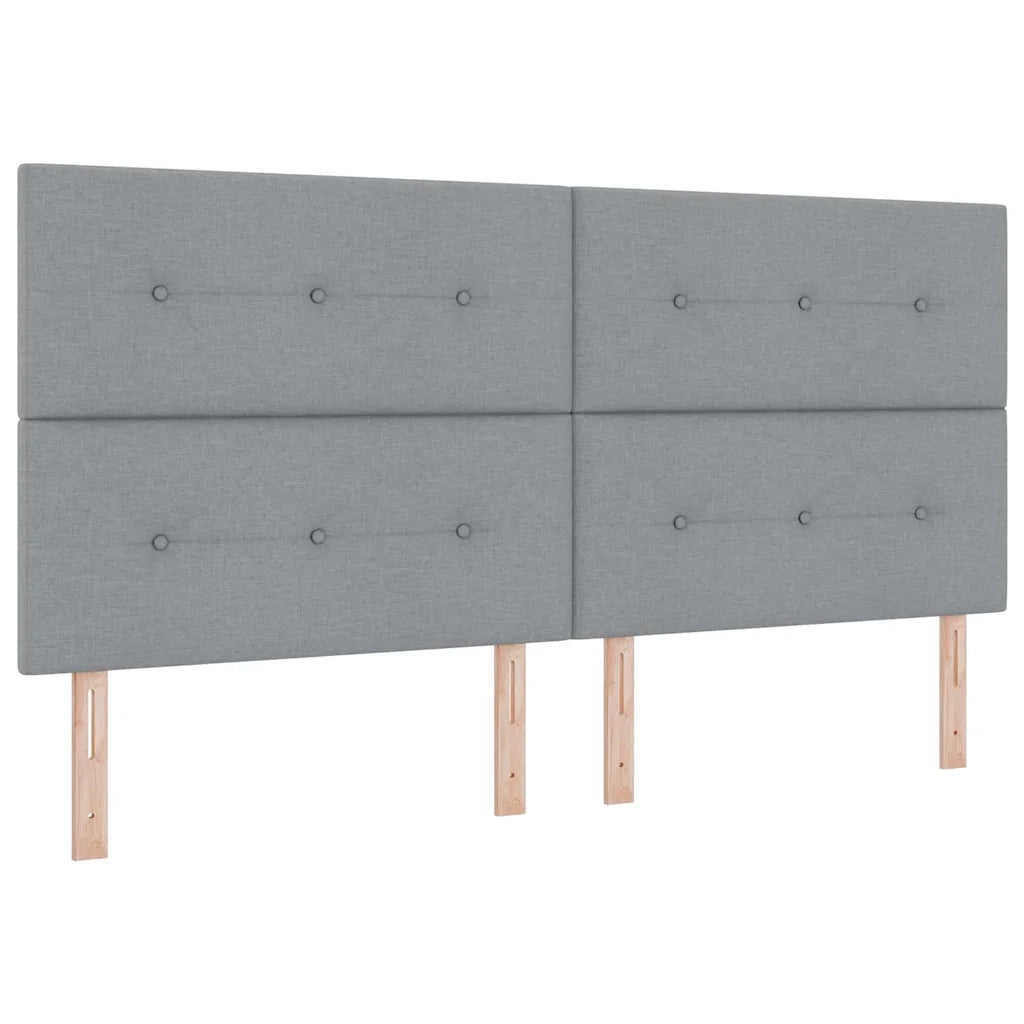 Testiera LED con testiera Grigio chiaro 200 cm Poliestere 3338462