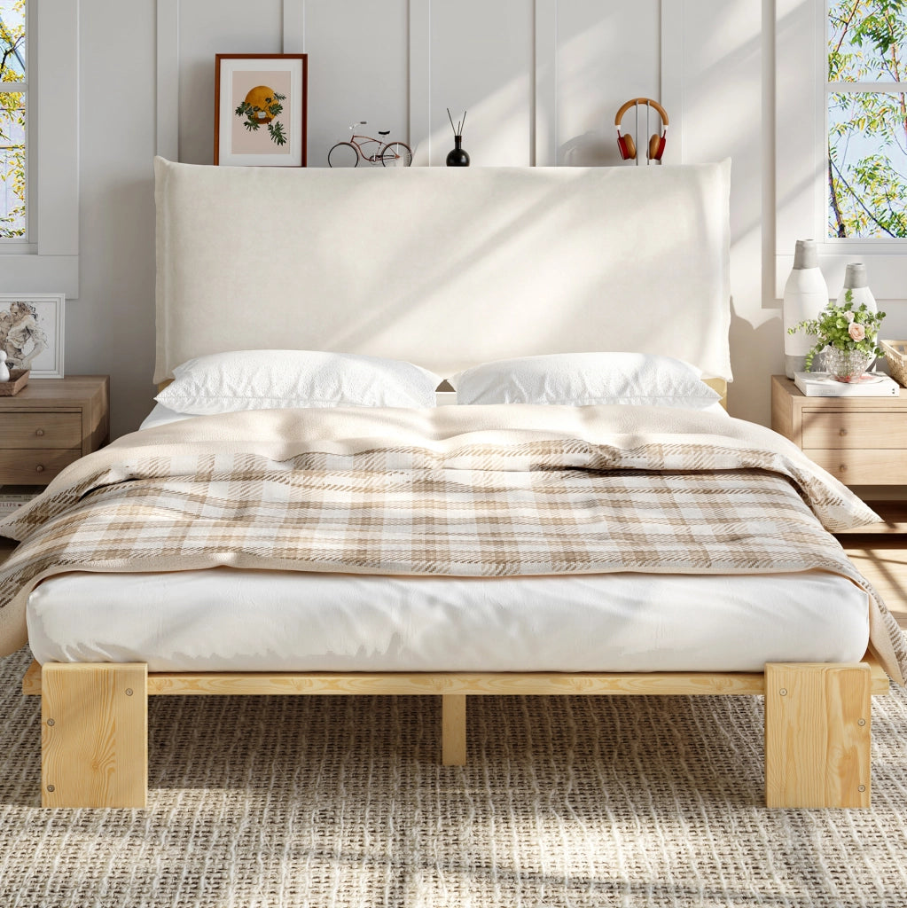 Letto imbottito con testiera confortevole e struttura stabile