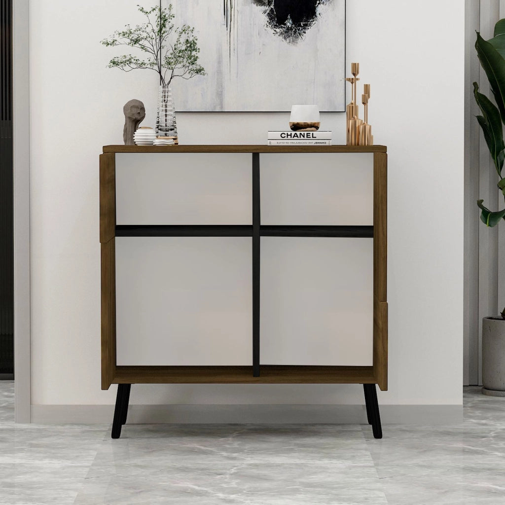 Credenza in legno "Darien" - 76 x 35 x 79 cm - Marrone
