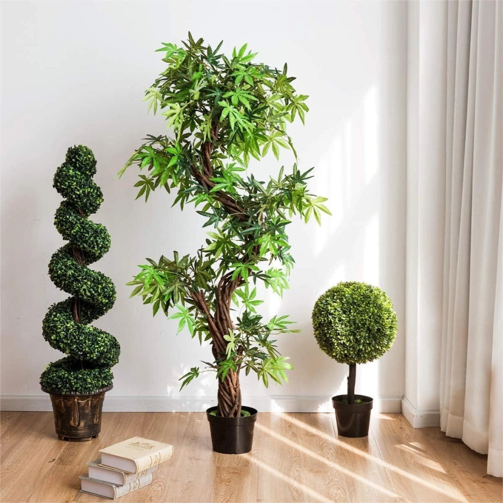 Pianta artificiale 160 cm, piante decorative a forma di S, piante da interno in vaso, albero artificiale come drago, per casa e ufficio