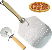 Pietanza perforata a mano - set di taglieri per pizza in alluminio da 305 cm - lame in acciaio inossidabile - pizza fatta in casa