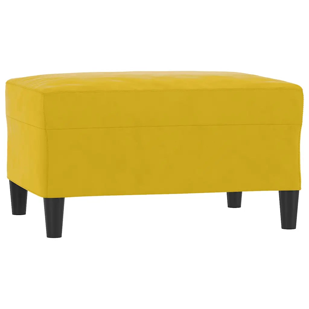 Poggiapiedi giallo 70x55x41 cm in Velluto cod mxl 69165
