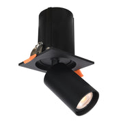 Faretto incasso Italux Termo quadrato nero GU10 10W
