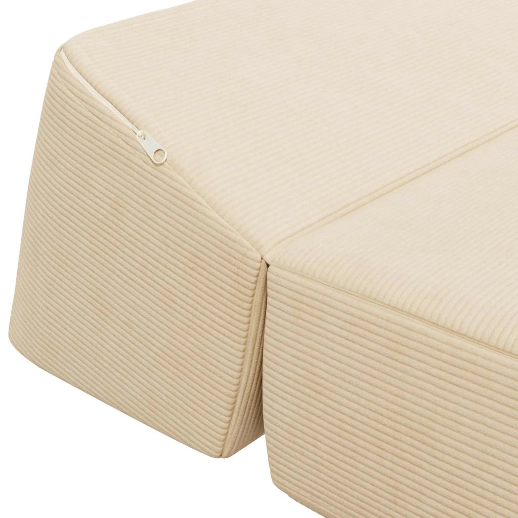 Divano Letto Pieghevole Crema 60 x 70 x 41 cm Tessuto