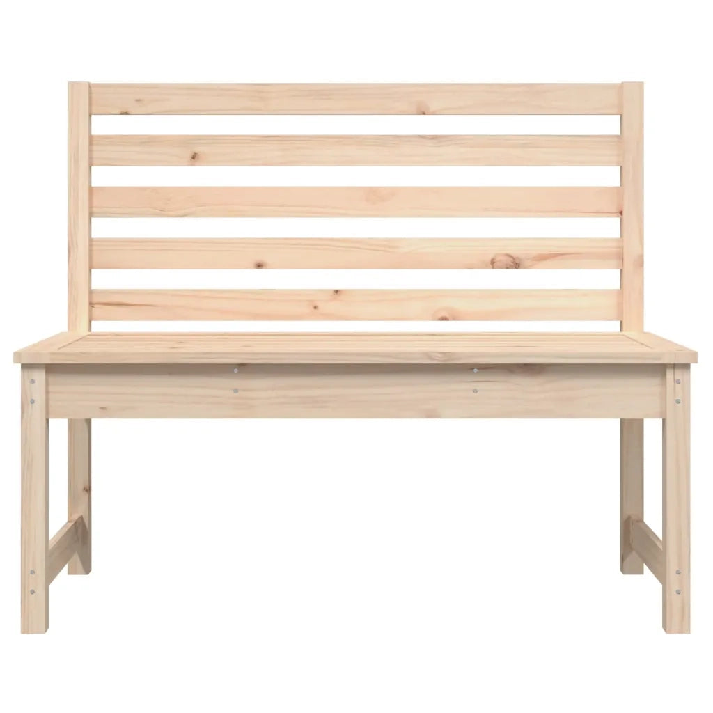Panca da Giardino 109 cm in Legno Massello di Pino