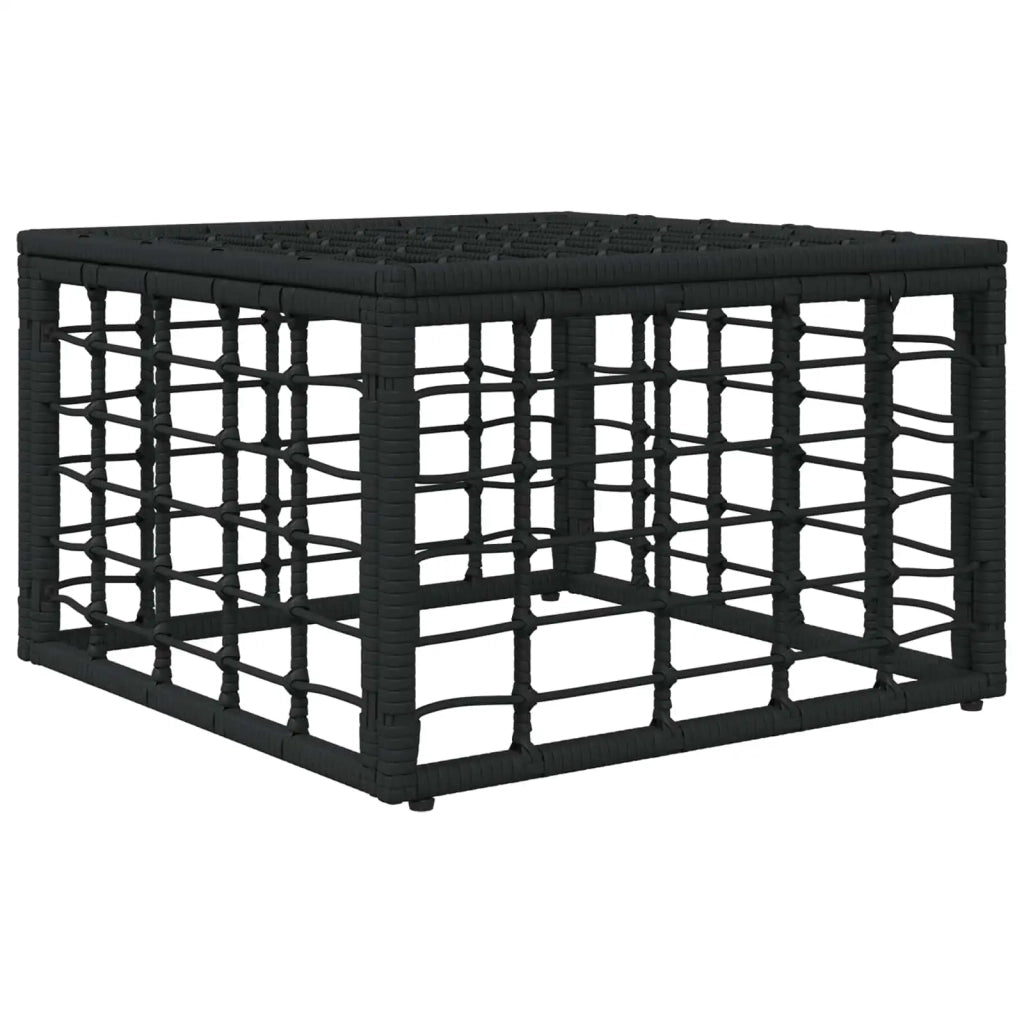 Poggiapiedi da Giardino Nero polyrattan CFW2018849