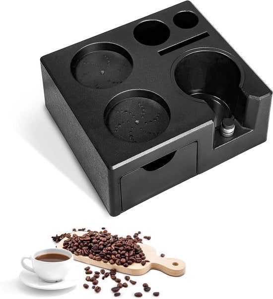 Accessorio per macchina da caffè - standard di livello caffè - 51/54/58 mm - accessorio per macchina da caffè - tappo per filtro - base in ABS - con spazio multifunzionale per accessori - adatto per baristi a casa.