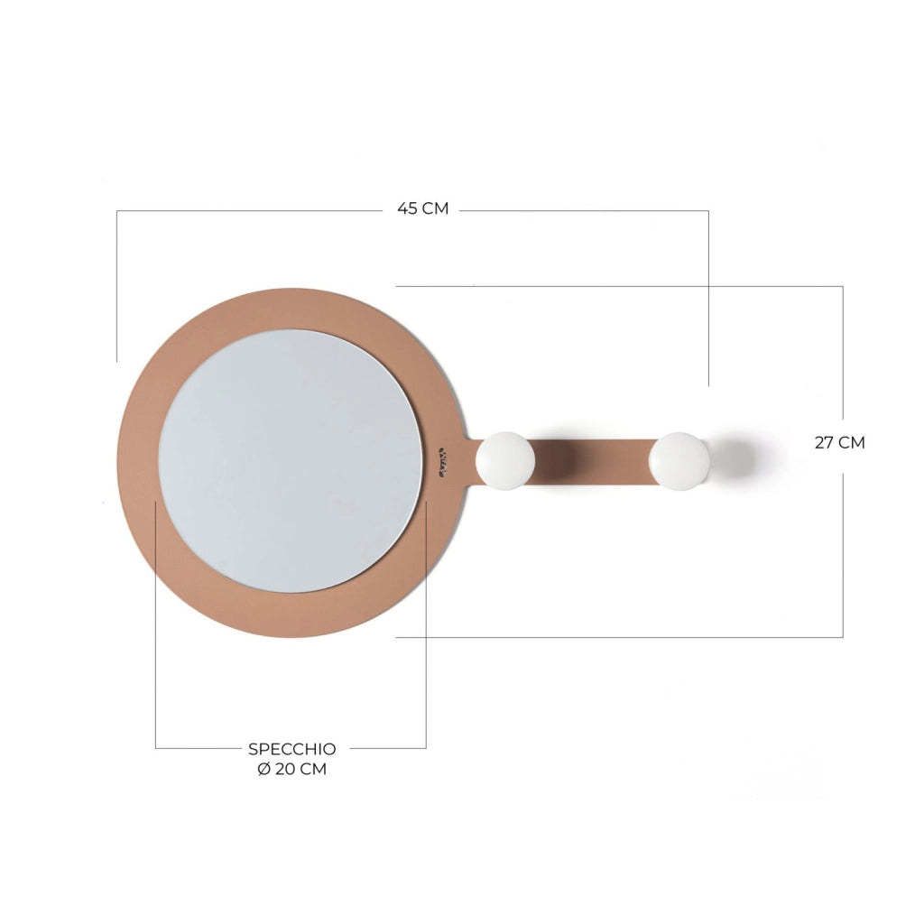 Specchio moderno da parete Riflesso & Appeso Nero