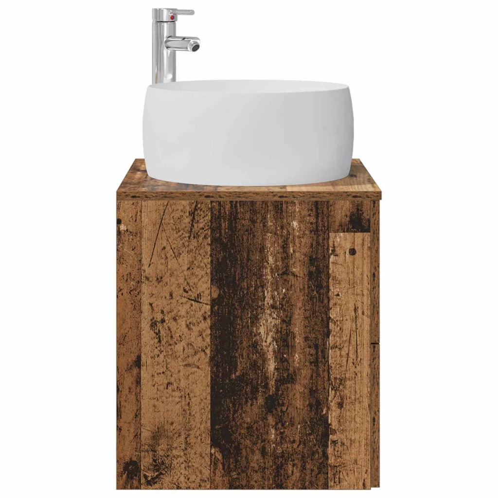 Mobile Lavabo da Parete Legno antico 49,5 x 44,5 x 66 cm